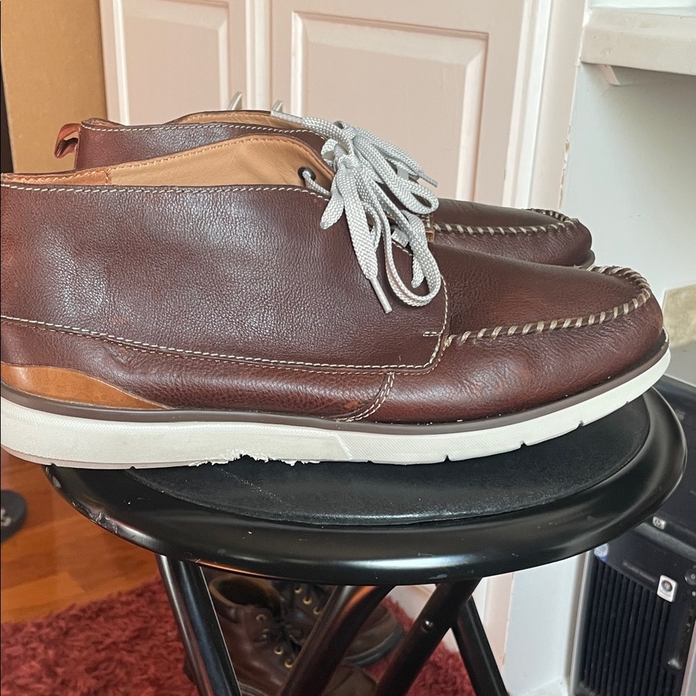 Clarks Brown Leather Chukka Boots